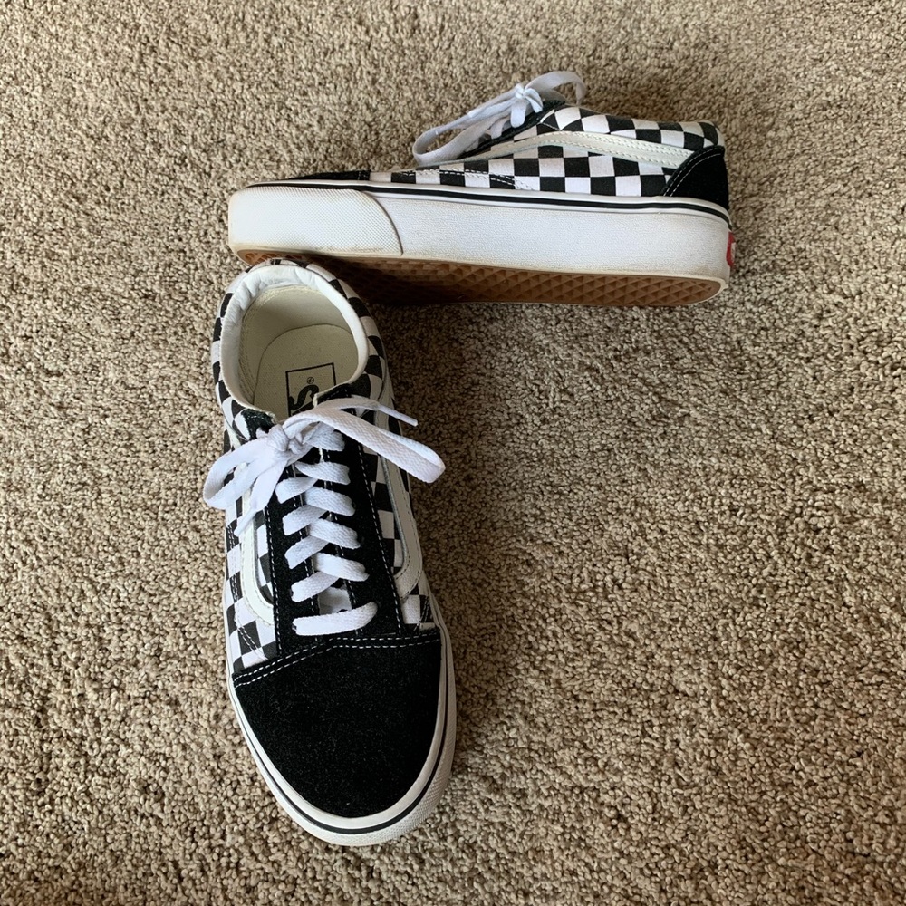 Platform Checkered Vans